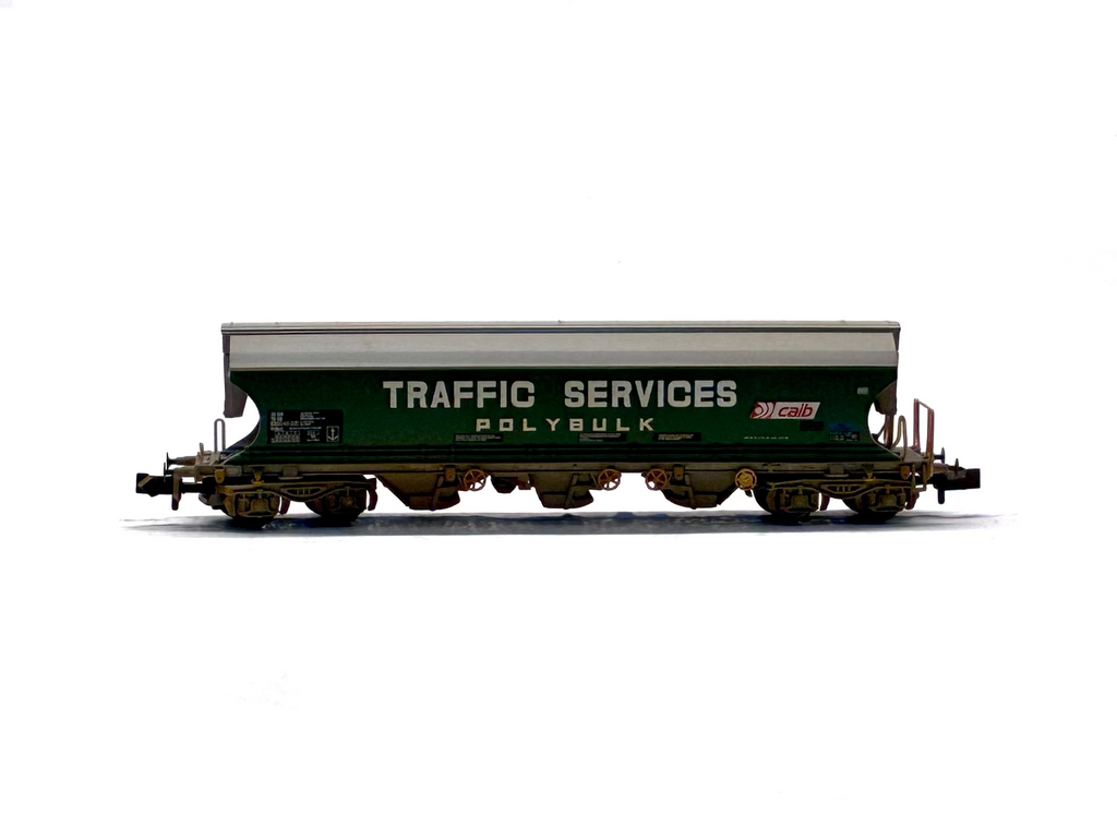 Graham Farish 373-235 Bulk grain bogie hopper wagon 'Traffic Services' weathered