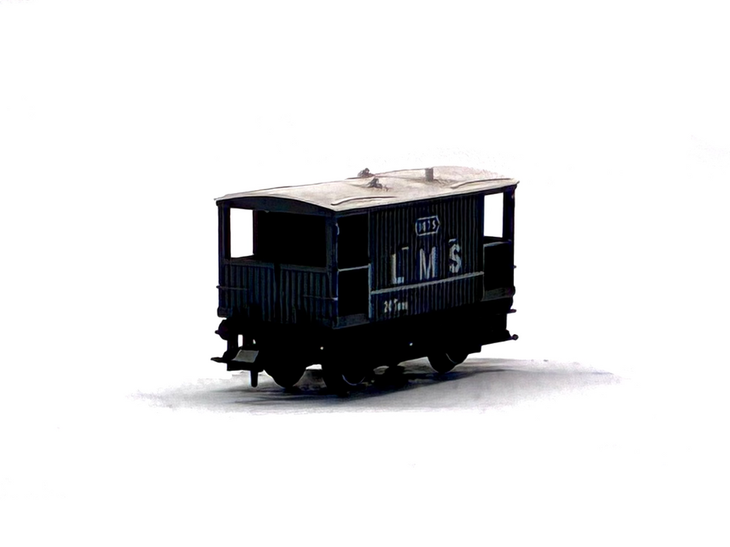 Peco Products NR-48M LMS 20 ton brake van in LMS grey 1675