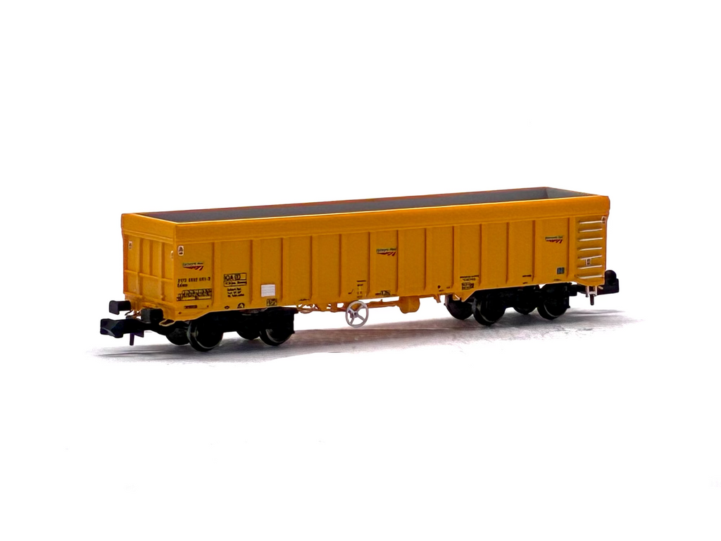 Dapol 2F-045-005 IOA 'Merlin' bogie ballast wagon in Network Rail yellow