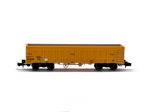 Dapol 2F-045-005 IOA 'Merlin' bogie ballast wagon in Network Rail yellow
