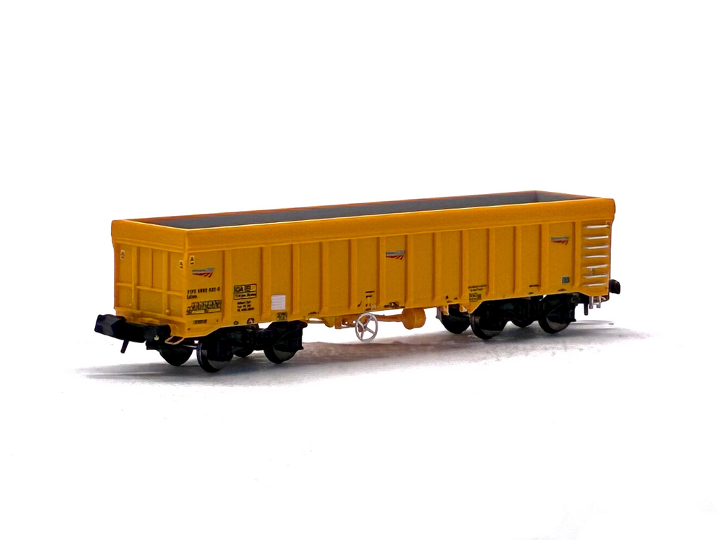 Dapol 2F-045-002 IOA 'Merlin' bogie ballast wagon in Network Rail yellow