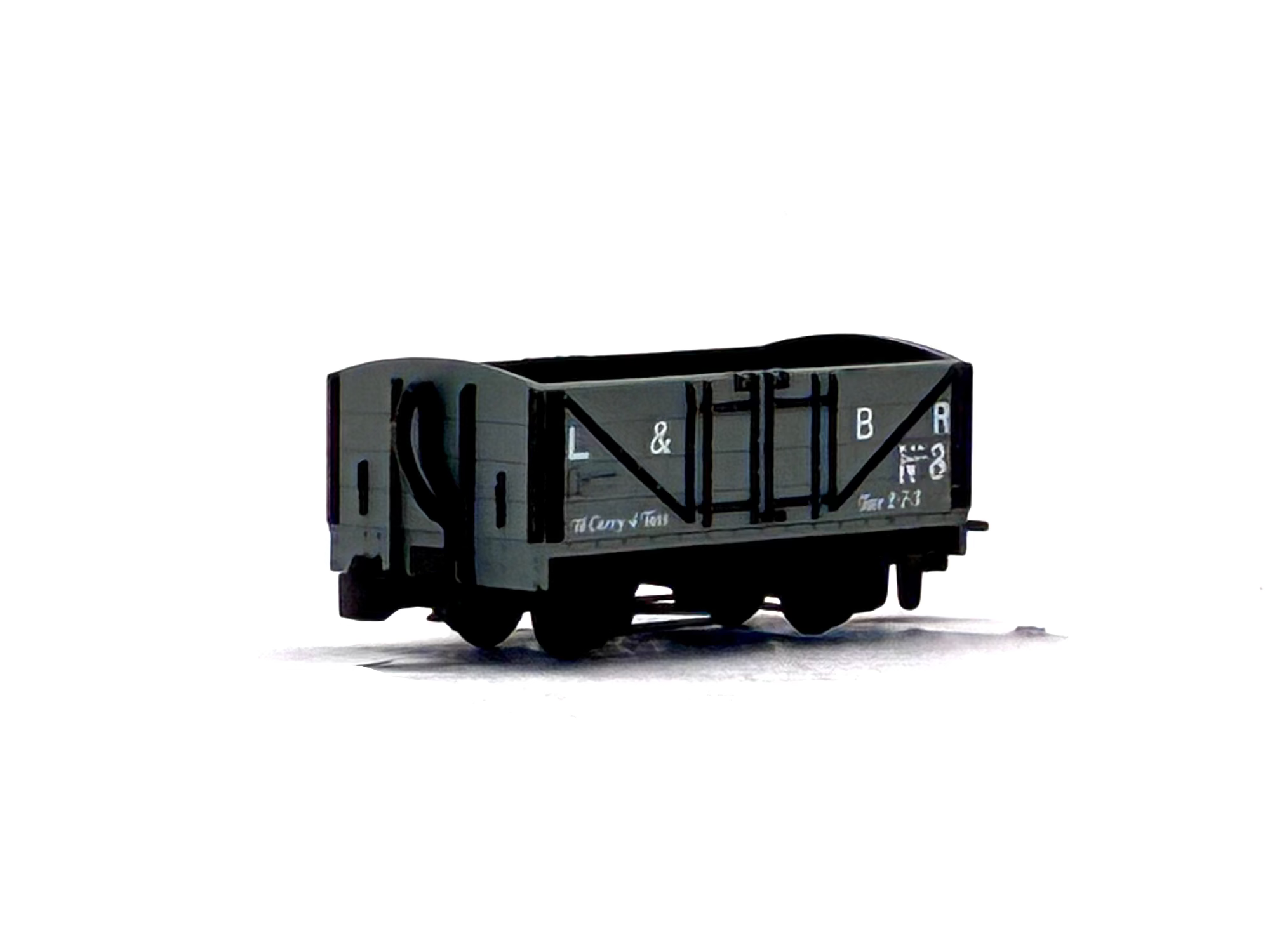 Peco Products GR-200D 4-wheel open wagon 8 in Lynton & Barnstaple grey