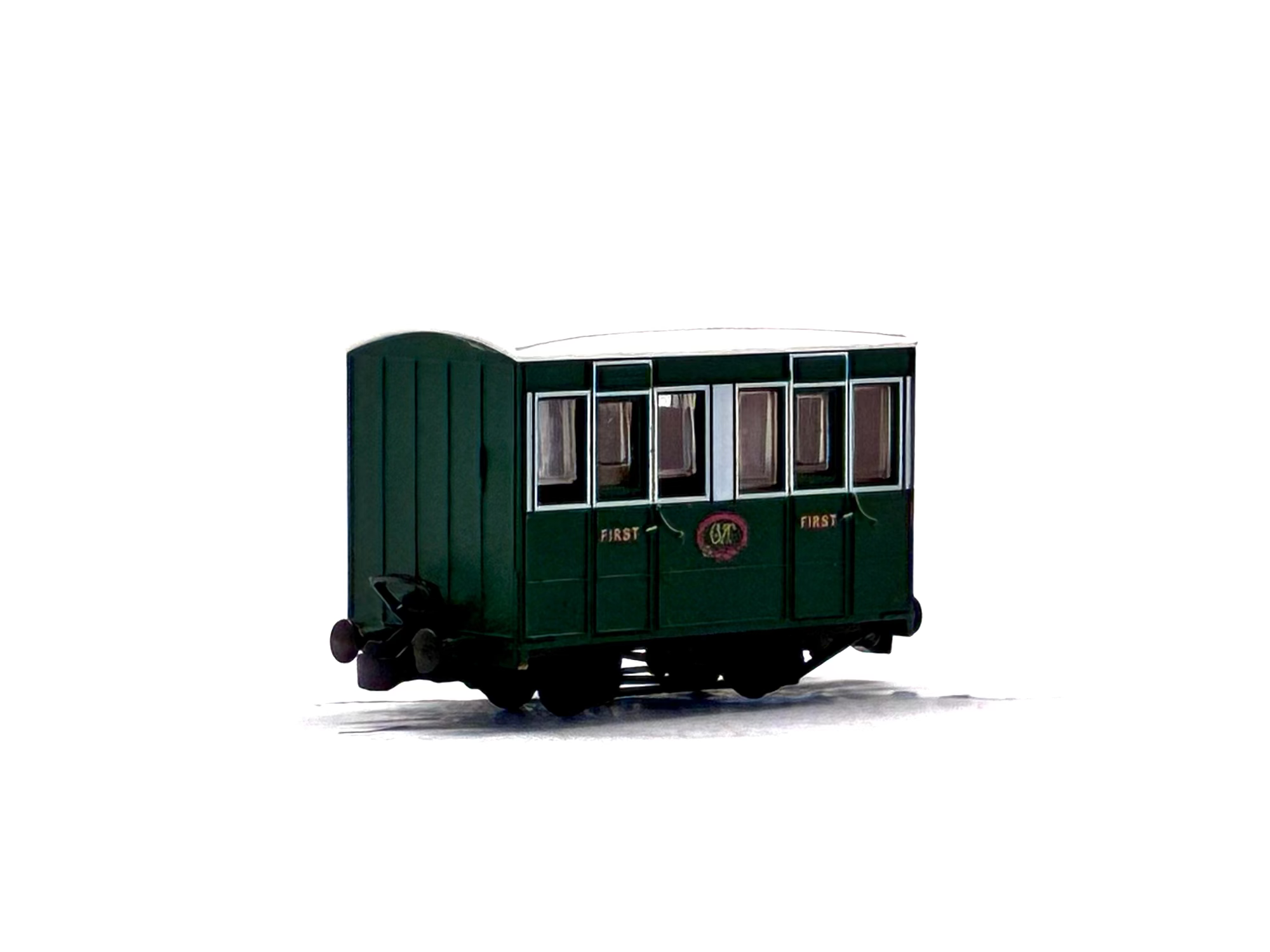 Peco Products GR-505 4-wheel first class coach in Glyn Valley Tramway green