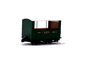 Peco Products GR-520 4-wheel open-sided coach in Glyn Valley Tramway green
