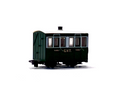 Peco Products GR-500 4-wheel enclosed coach in Glyn Valley Tramway green