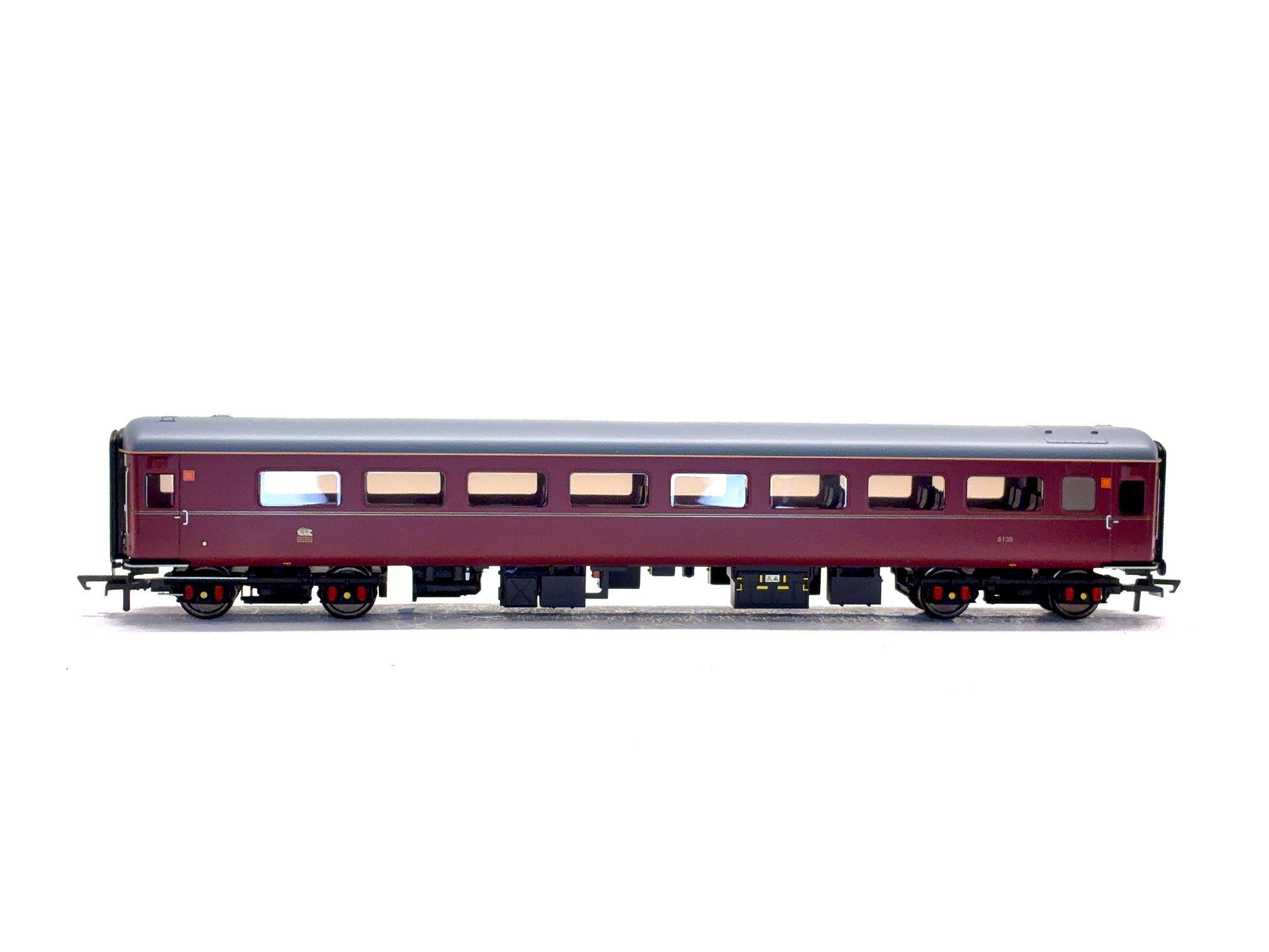 Hornby R40374 EWS Business Coach Pack with four Mk2F coaches in EWS lined maroon