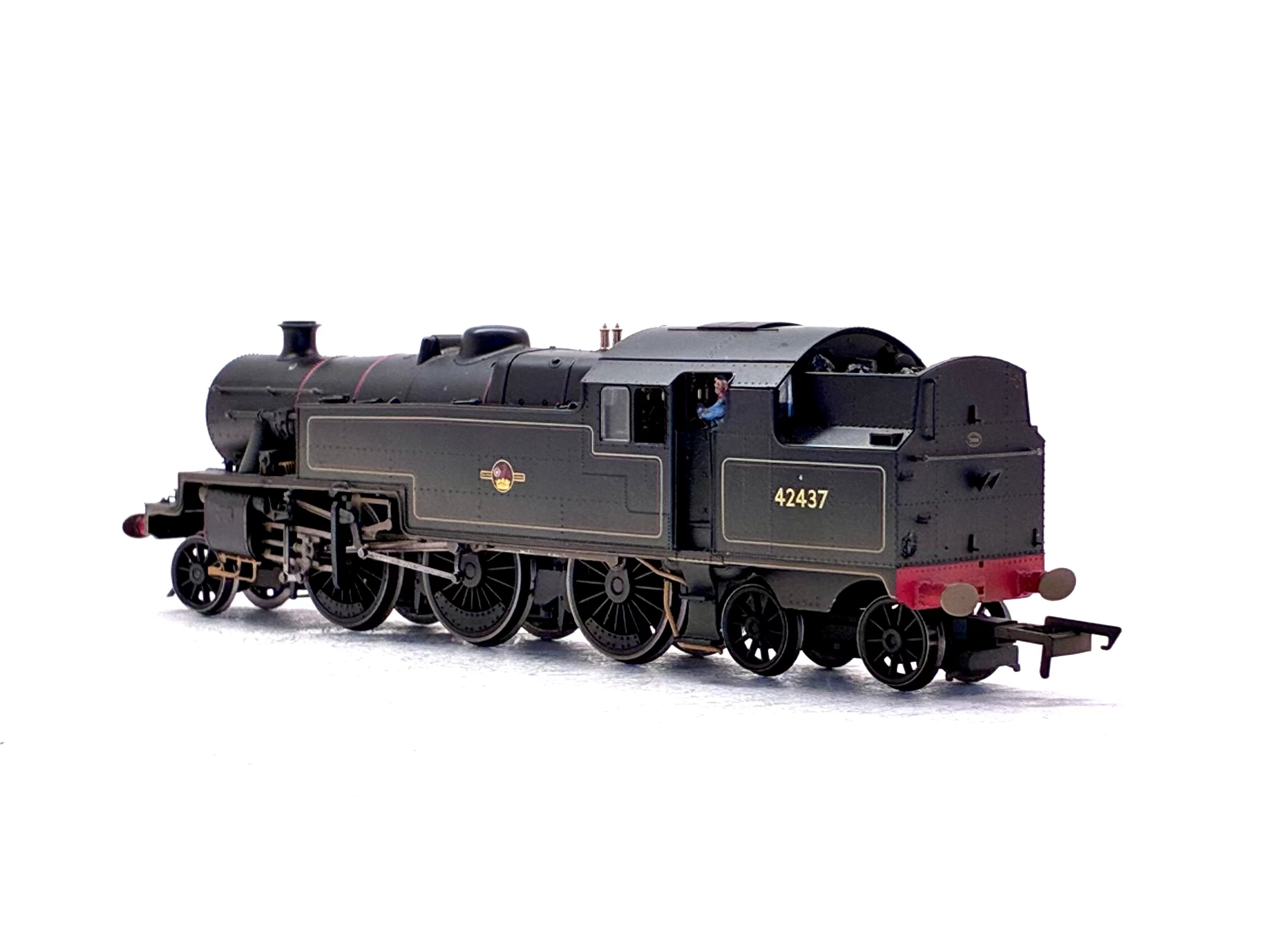 Hornby R2637 Stanier Class 4P 2-6-4T 42437 in BR Lined Black with late crest (weathered)