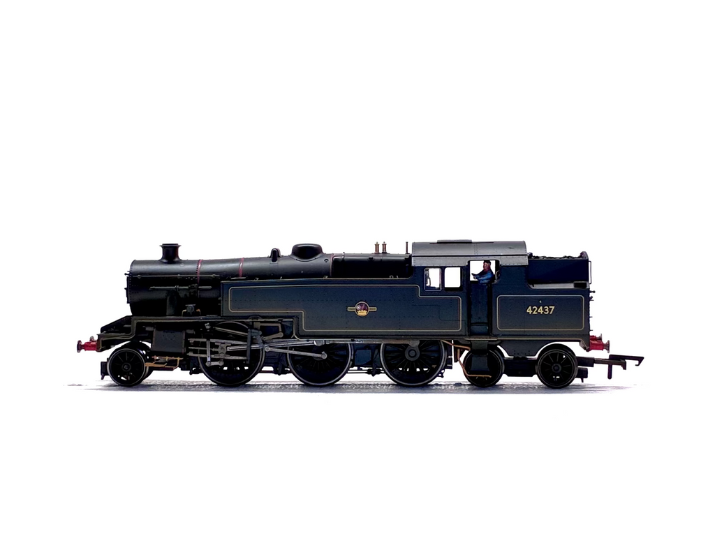 Hornby R2637 Stanier Class 4P 2-6-4T 42437 in BR Lined Black with late crest (weathered)
