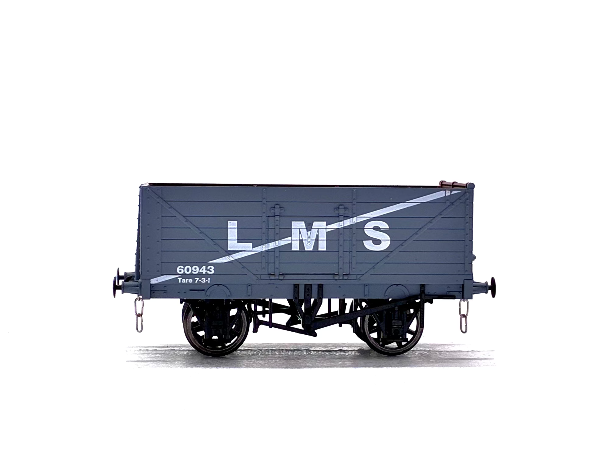 Dapol 7F-071-015 7-plank open wagon in LMS grey - 302081