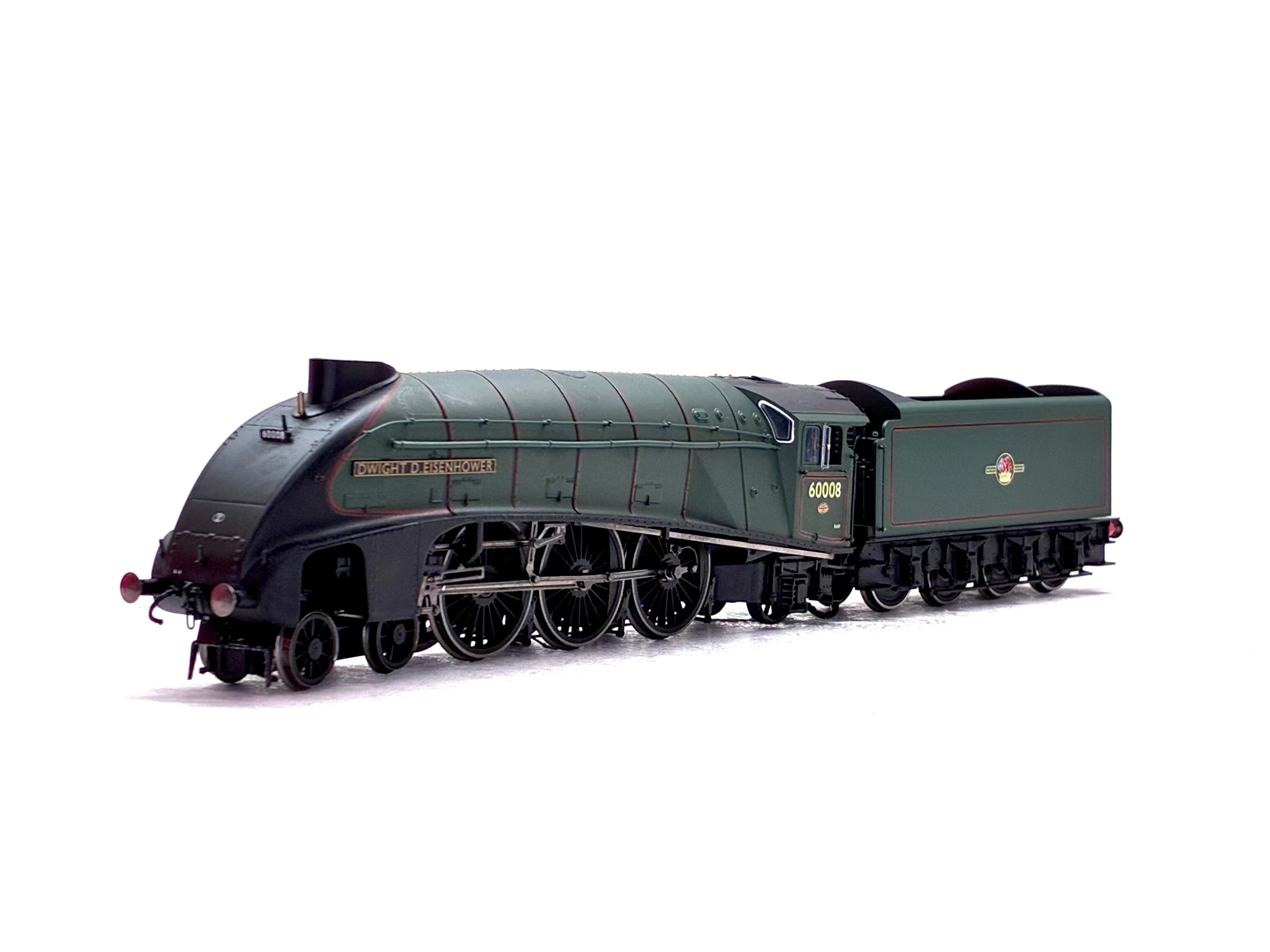 Hornby R3255 Class A4 4-6-2 60008 "Dwight D. Eisenhower" in BR Green with late crest with etched nameplates The Great Goodbye