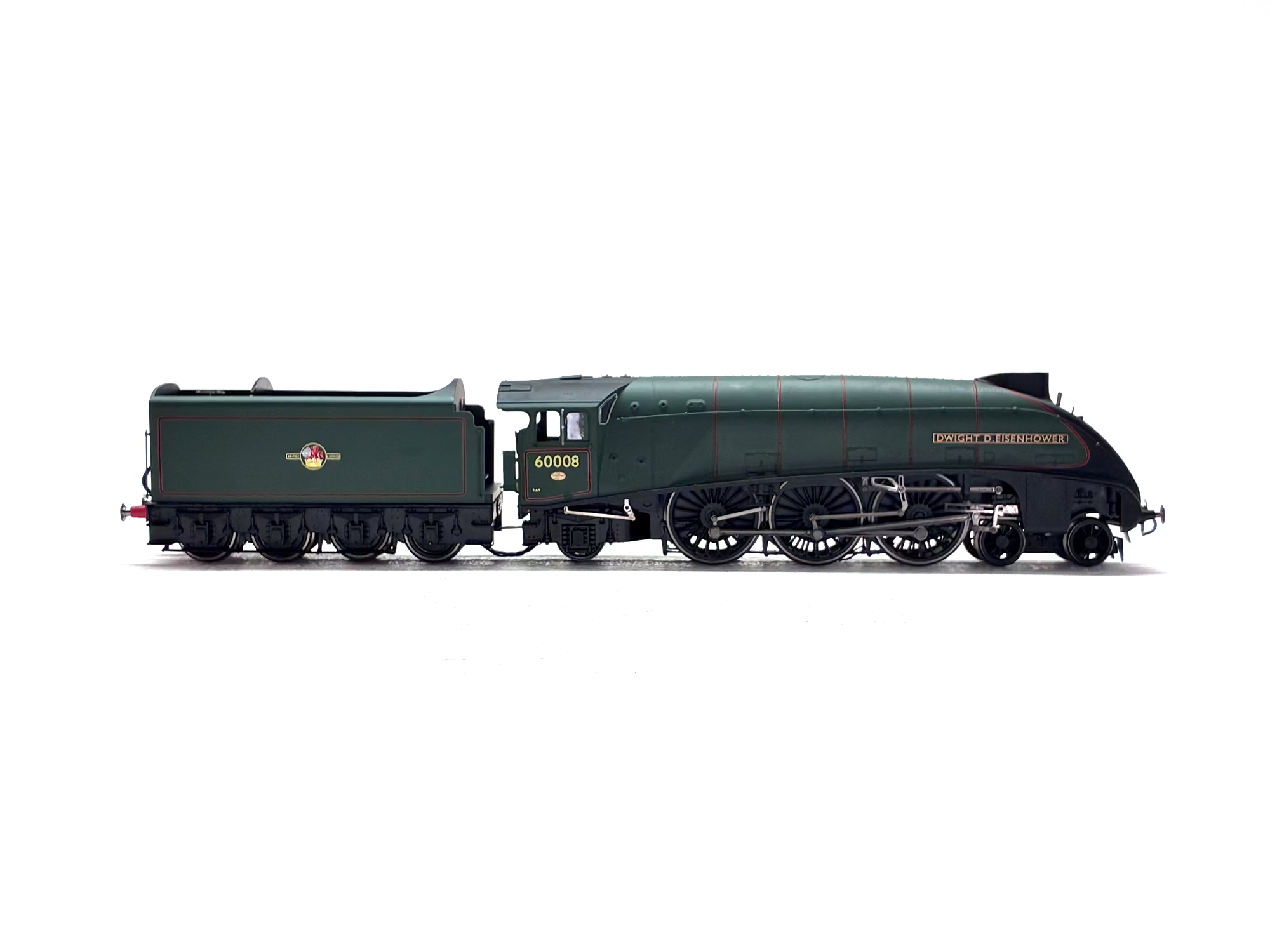 Hornby R3255 Class A4 4-6-2 60008 "Dwight D. Eisenhower" in BR Green with late crest with etched nameplates The Great Goodbye