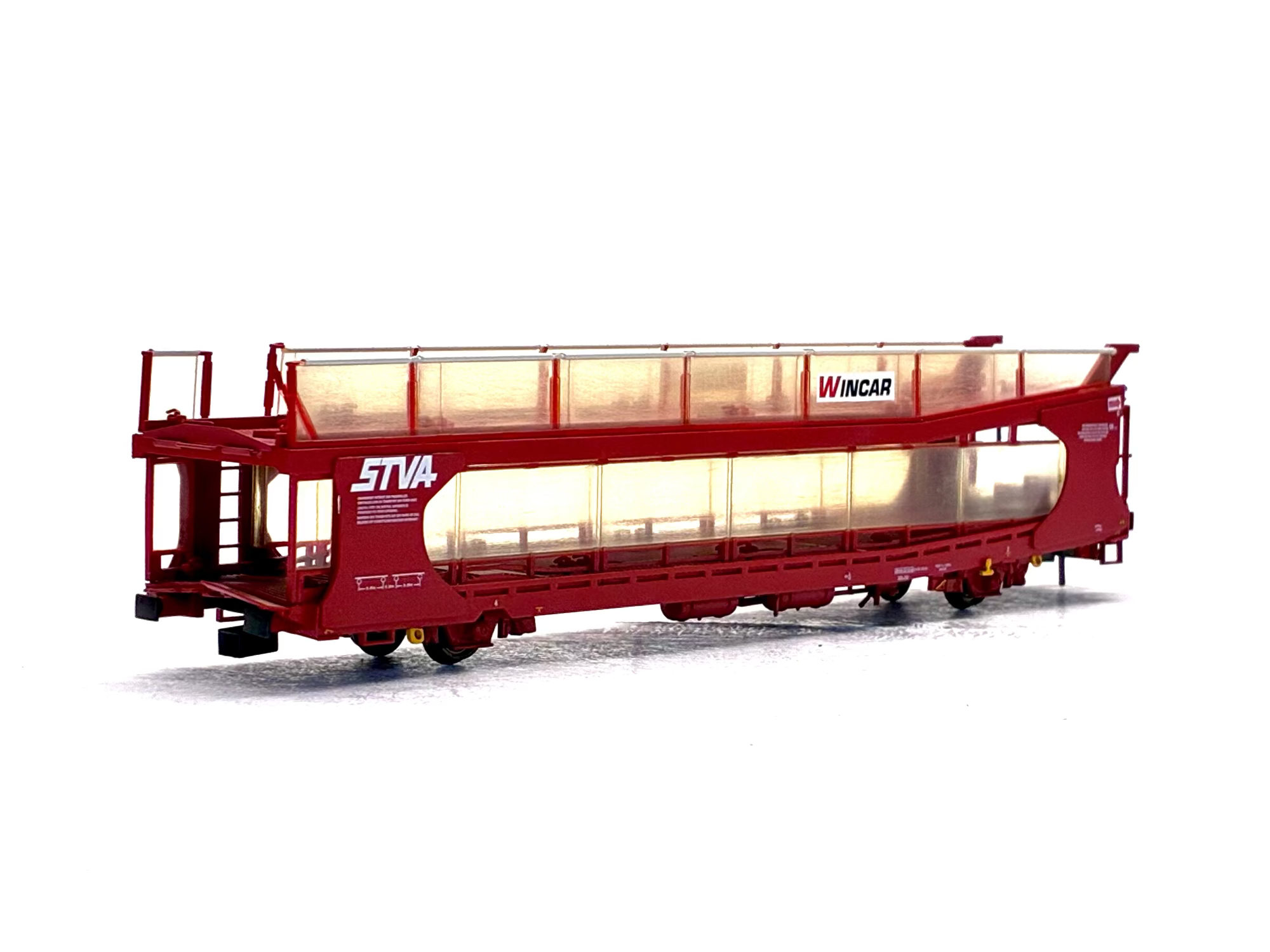 Bachmann Branchline 38-250 IPA twin double deck car transporter red front view