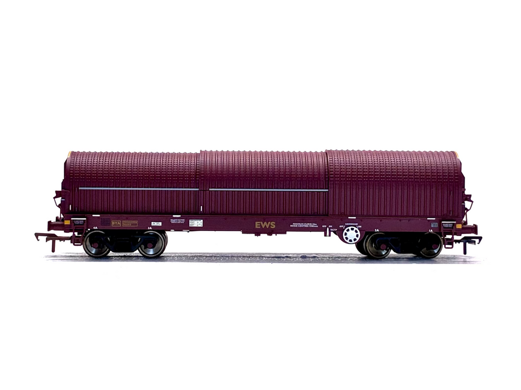 Bachmann Branchline OO Gauge 37-626 102 Ton Thrall BRA steel coil carrier Maroon side view