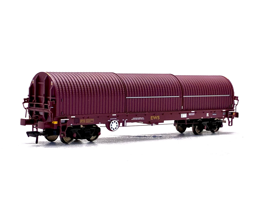 Bachmann Branchline OO Gauge 37-626 102 Ton Thrall BRA steel coil carrier Maroon front view