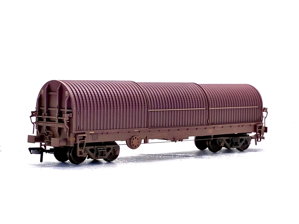 Bachmann Branchline OO Gauge 37-628A 102 Ton Thrall BRA steel strip carrier Maroon front view