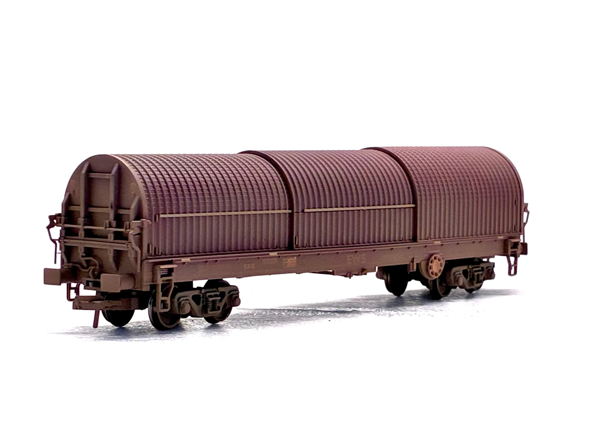 Bachmann Branchline OO Gauge 37-628A 102 Ton Thrall BRA steel strip carrier Maroon back view