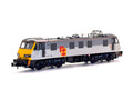 Graham Farish N gauge 371-781A Class 90 90139 in Railfreight Distribution Sector grey diesel locomotive front view