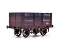 Dapol O Guage Broughton and Plas Power, Wrexham Wagon front view