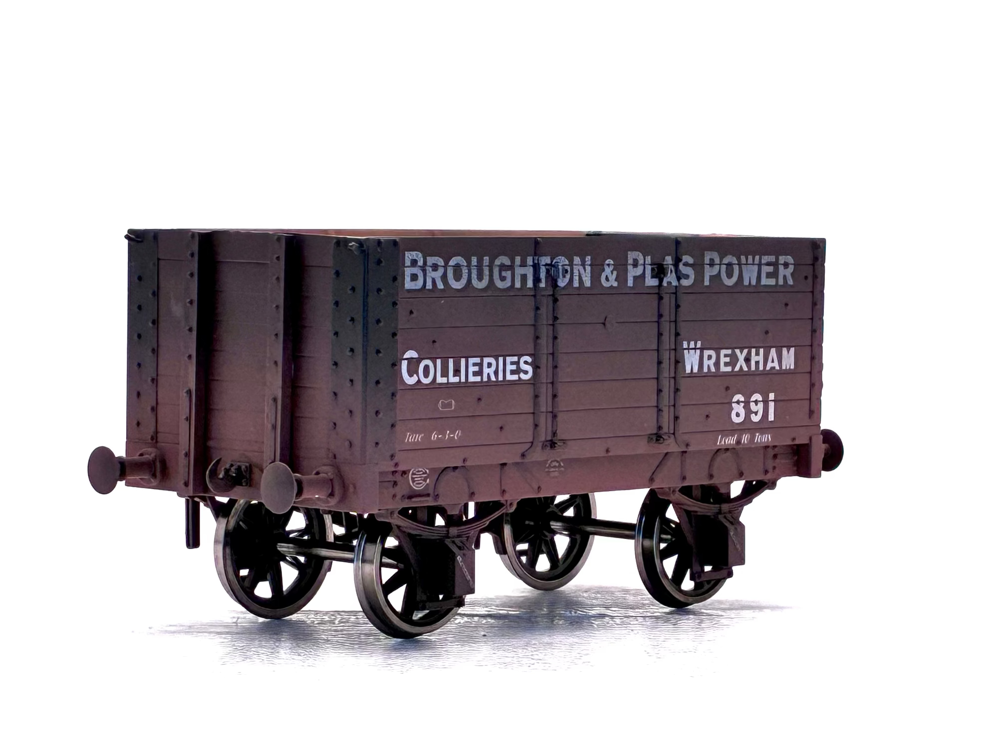 Dapol O Guage Broughton and Plas Power, Wrexham Wagon back view