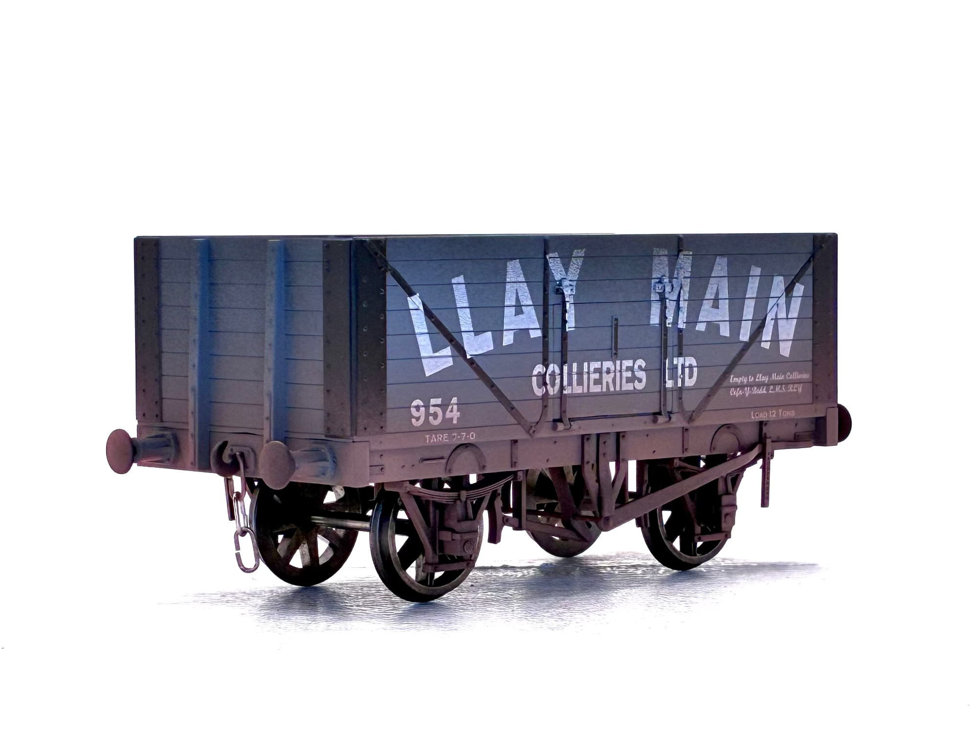 Dapol O Guage Llay Main Collieries Wagon back view