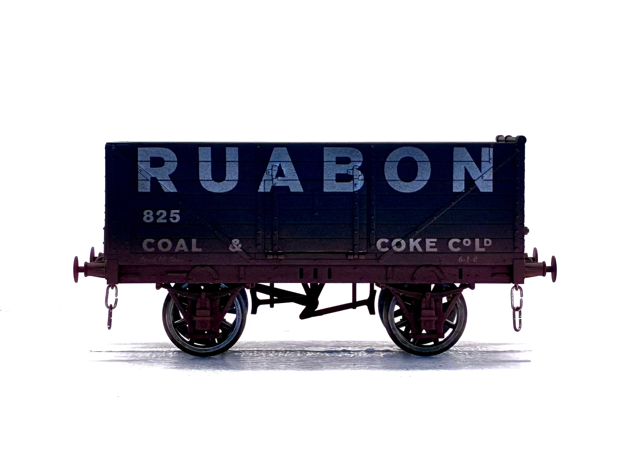 Dapol O Guage Ruabon Coal & Coke Ltd weathered side view
