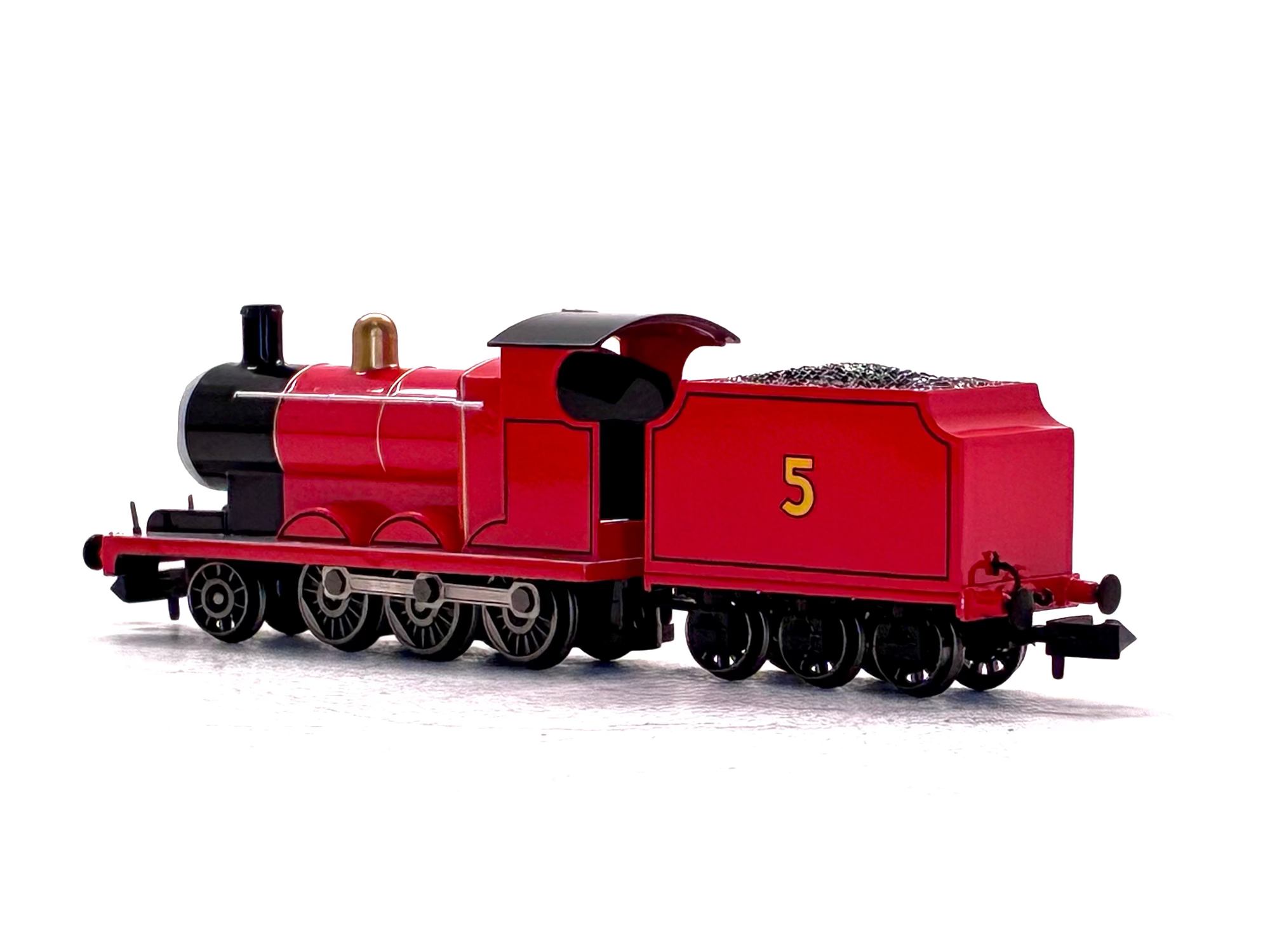 James model steam locomotive with the number 5 on the side, shown on a plain white background.