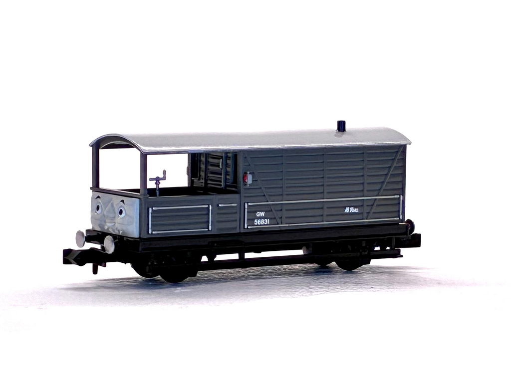 Toad Brake Van in dark gray and black, photographed against a plain white background.