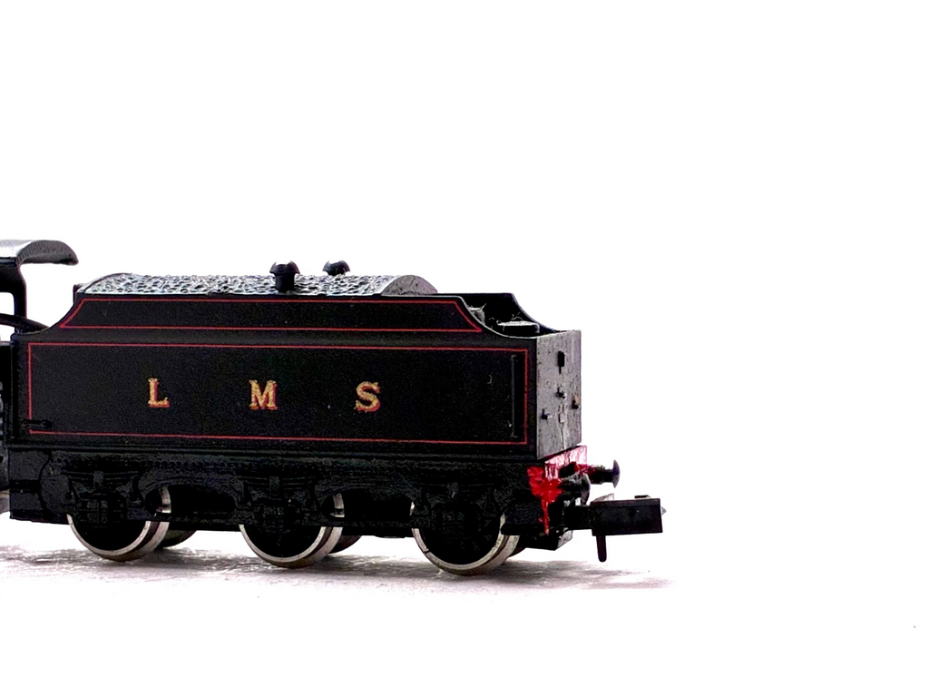 Graham Farish 1851 Class 5MT Crab 2715 LMS lined black N Gauge steam locomotive, pre-owned and boxed.