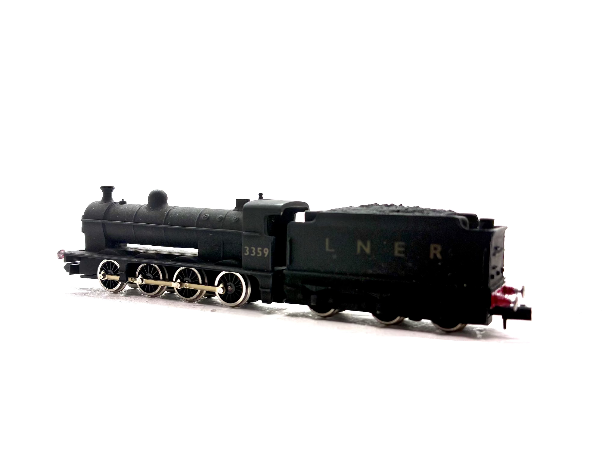 Union Mills 3359UM Class Q2 0-8-0 steam locomotive No. 3359 in LNER black livery, pre-owned and boxed, N Gauge.