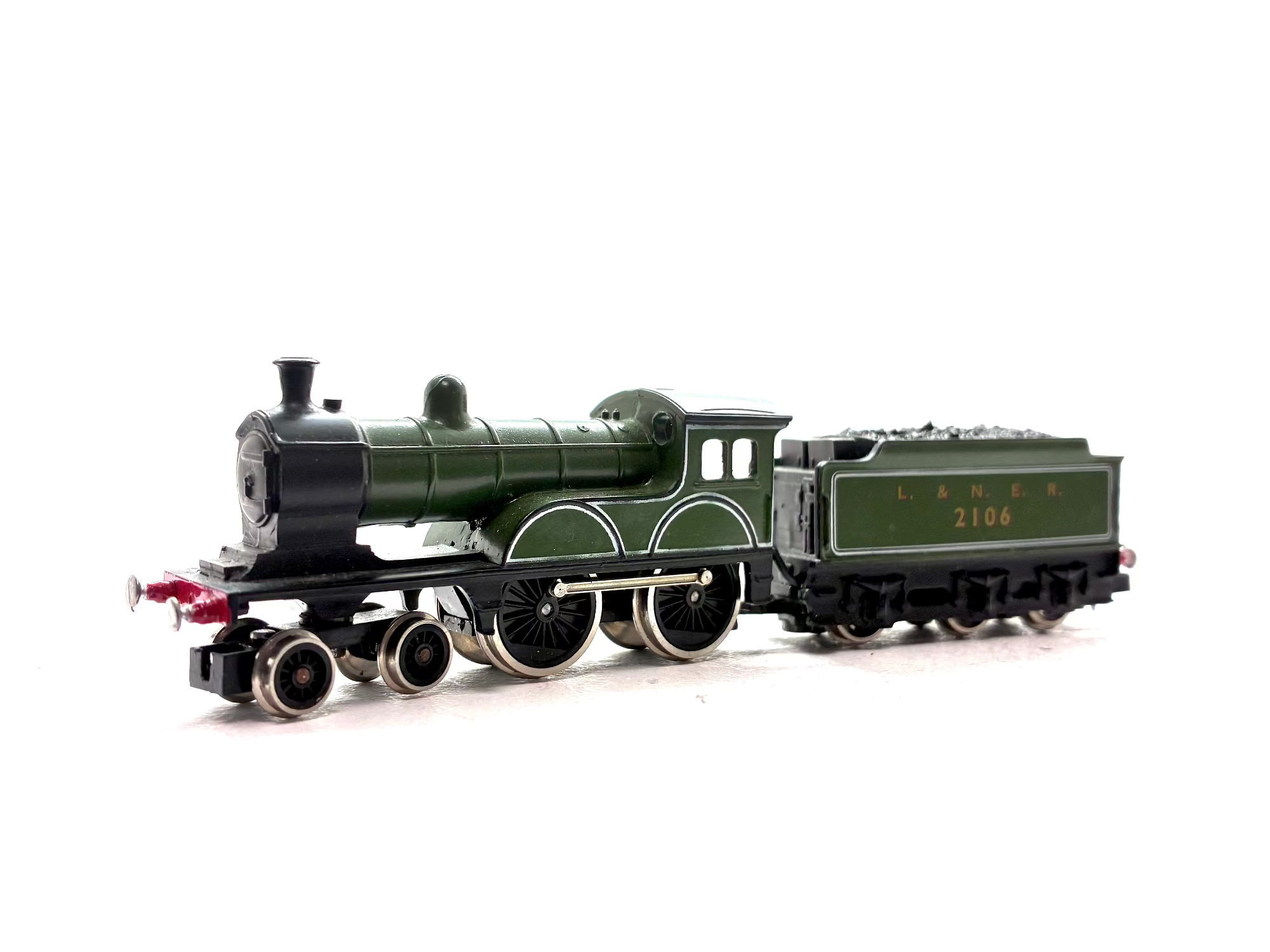 Union Mills 2106UM Class D20 4-4-0 steam locomotive in LNER green livery, pre-owned and boxed, N Gauge.