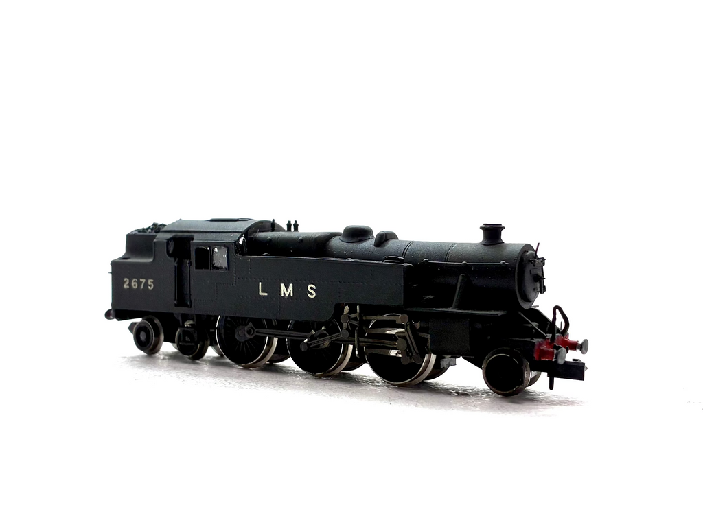 Pre-owned kit-built Fairburn 2-6-4T tank locomotive No. 2675 in LMS black livery, N Gauge.