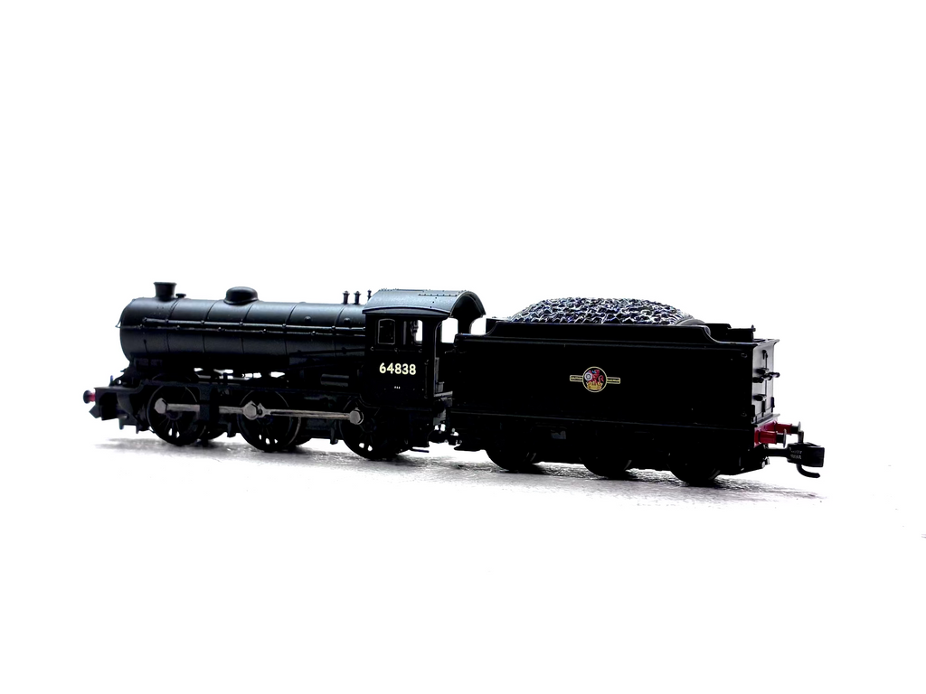 Graham Farish 372-402 Class J39 0-6-0 steam locomotive No. 64838 in BR black livery, pre-owned and boxed, N Gauge.