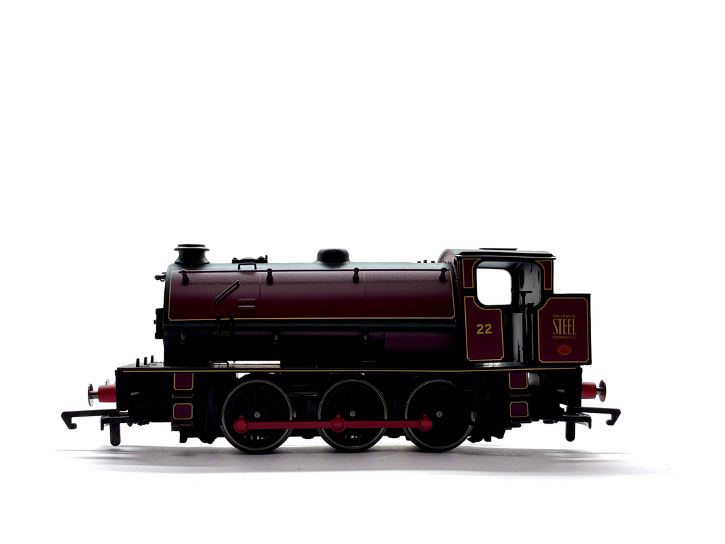 Hornby R3466 Class J94 0-6-0ST steam locomotive No. 22 in United Steel Company livery, pre-owned and unboxed, OO Gauge.