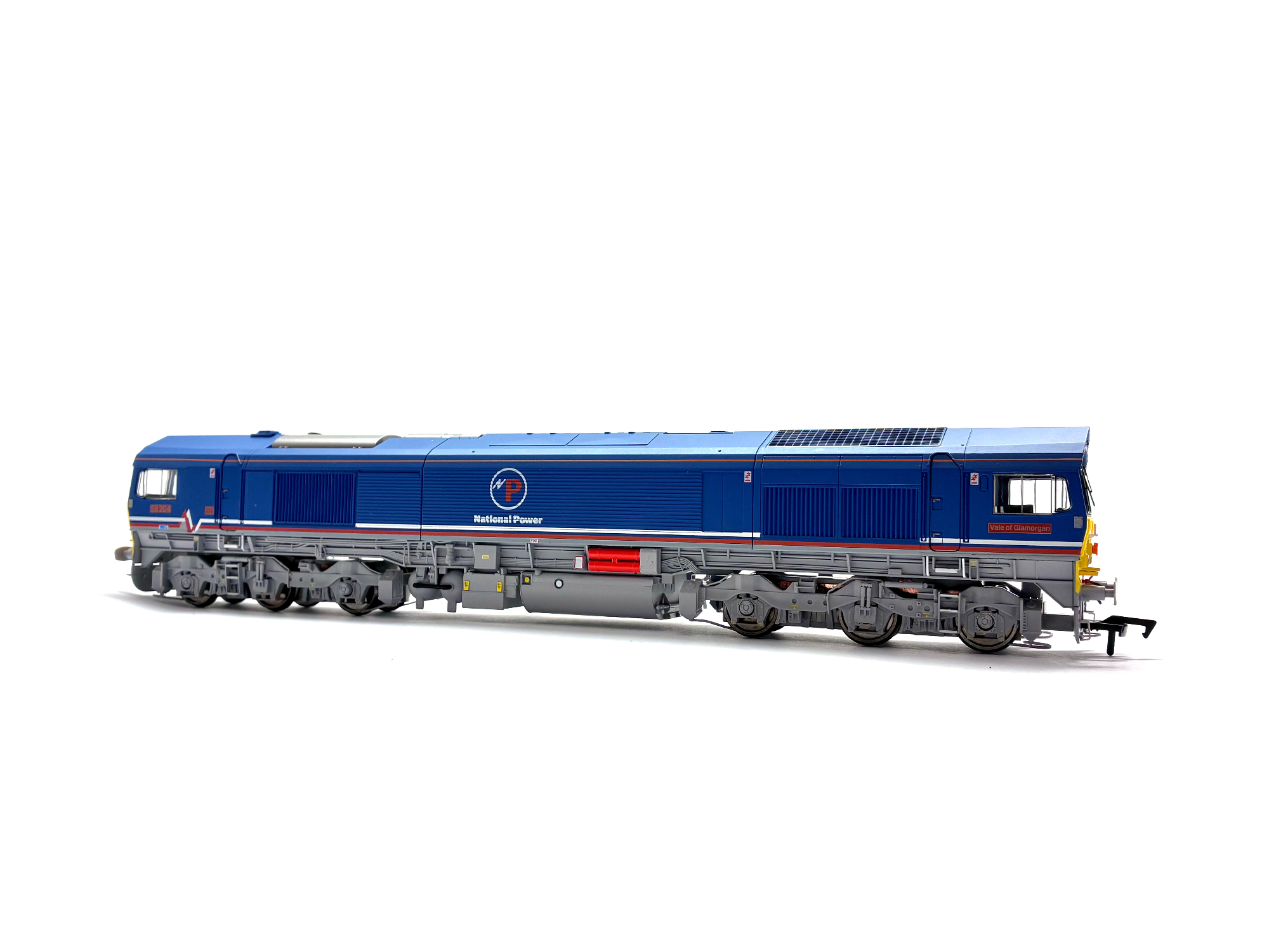 Dapol 4D-005-003 Class 59/2 diesel locomotive No. 59204 Vale of Glamorgan in National Power blue livery, pre-owned, OO Gauge.
