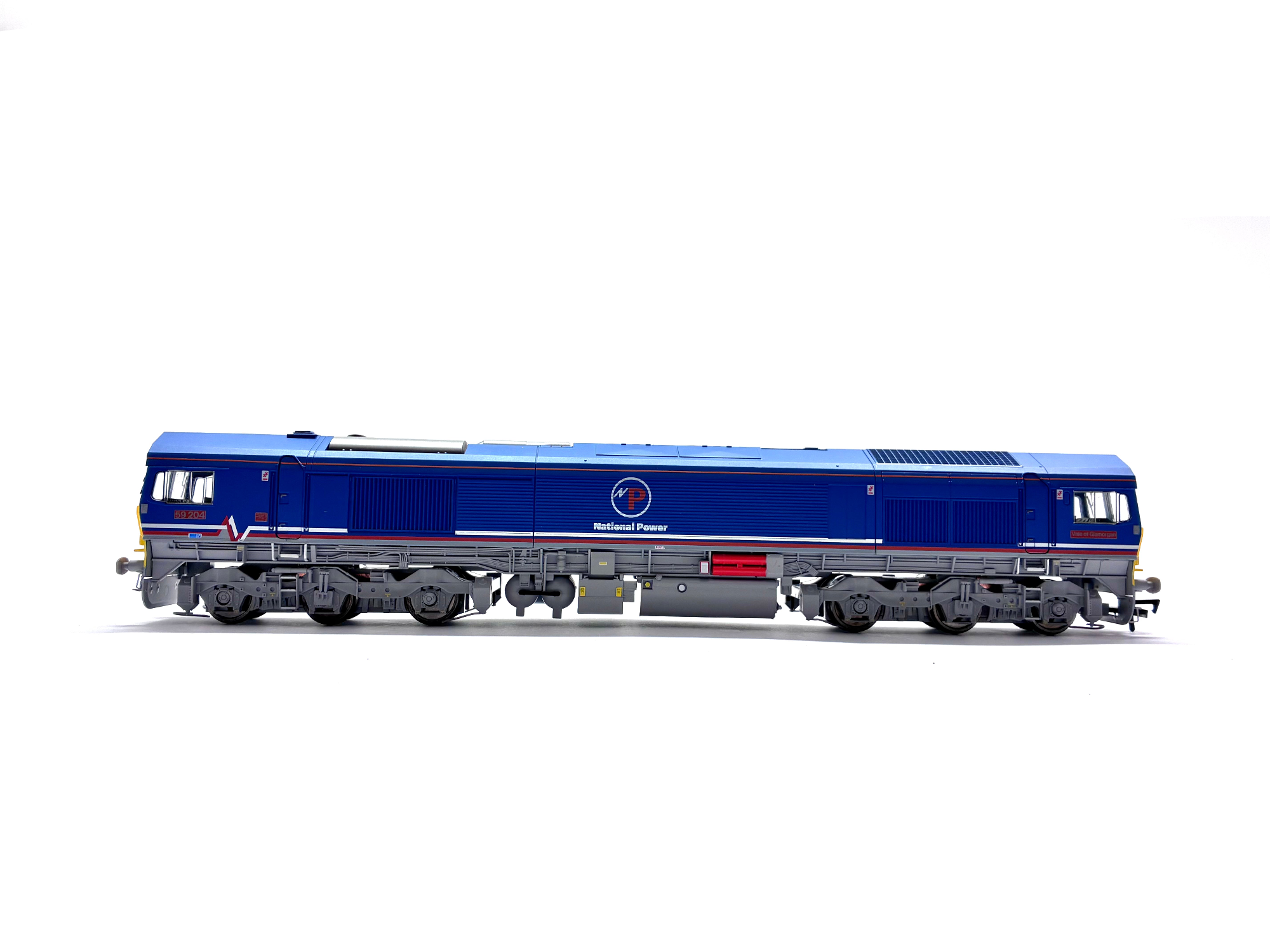 Dapol 4D-005-003 Class 59/2 diesel locomotive No. 59204 Vale of Glamorgan in National Power blue livery, pre-owned, OO Gauge.