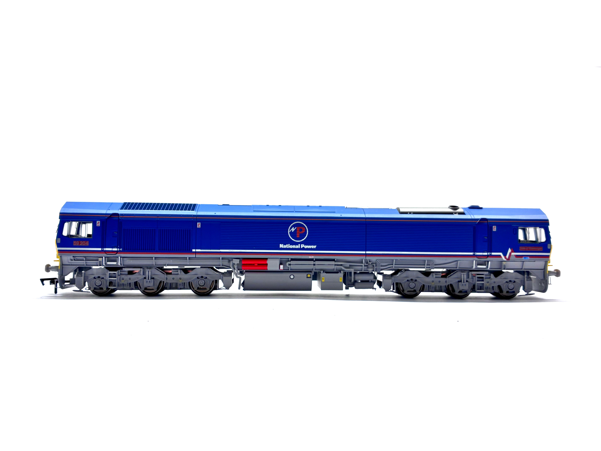 Dapol 4D-005-003 Class 59/2 diesel locomotive No. 59204 Vale of Glamorgan in National Power blue livery, pre-owned, OO Gauge.