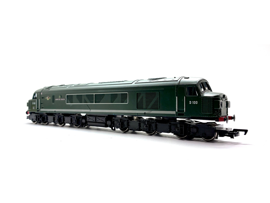 Mainline 37041 Class 45 diesel locomotive D100 Sherwood Forester in BR green livery, sound-fitted, pre-owned and boxed, OO Gauge.