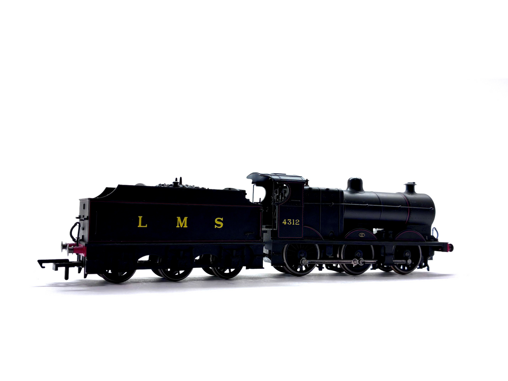 Hornby R3030 Fowler Class 4F 0-6-0 steam locomotive No. 4312 in LMS black livery, pre-owned and boxed, OO Gauge.