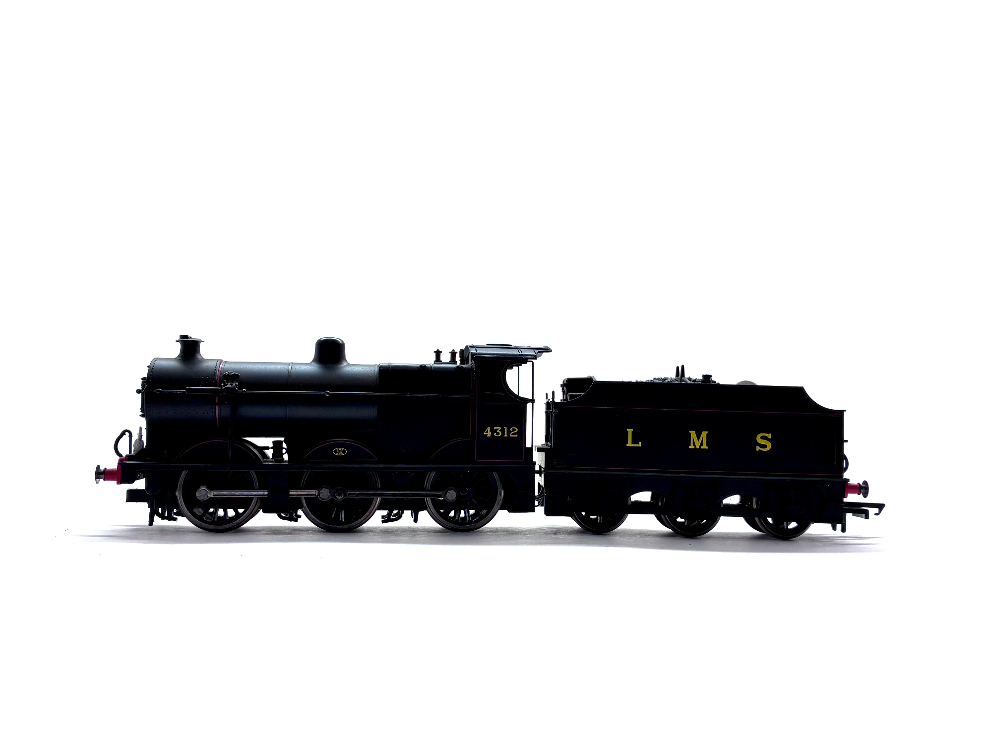 Hornby R3030 Fowler Class 4F 0-6-0 steam locomotive No. 4312 in LMS black livery, pre-owned and boxed, OO Gauge.