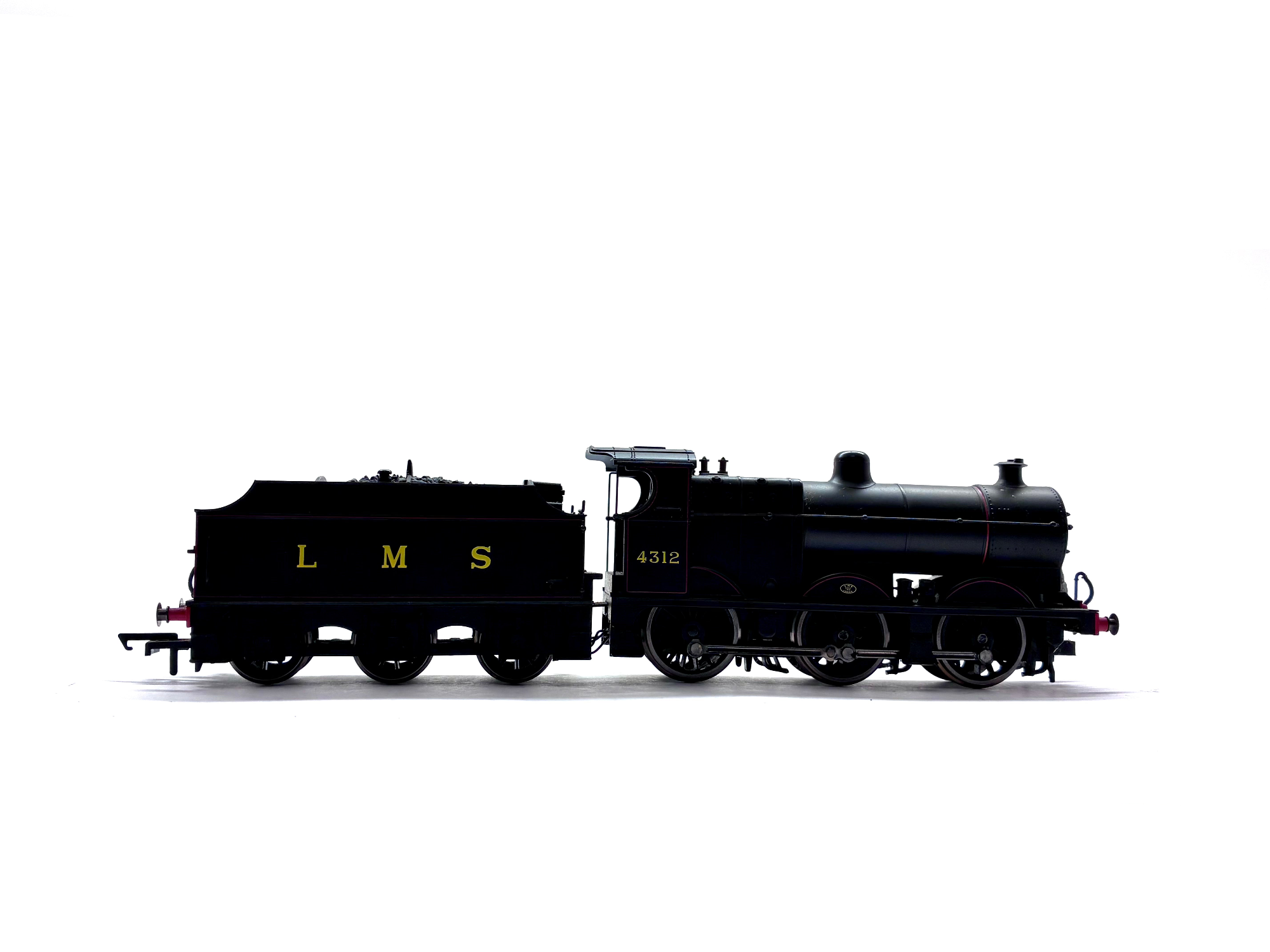 Hornby R3030 Fowler Class 4F 0-6-0 steam locomotive No. 4312 in LMS black livery, pre-owned and boxed, OO Gauge.