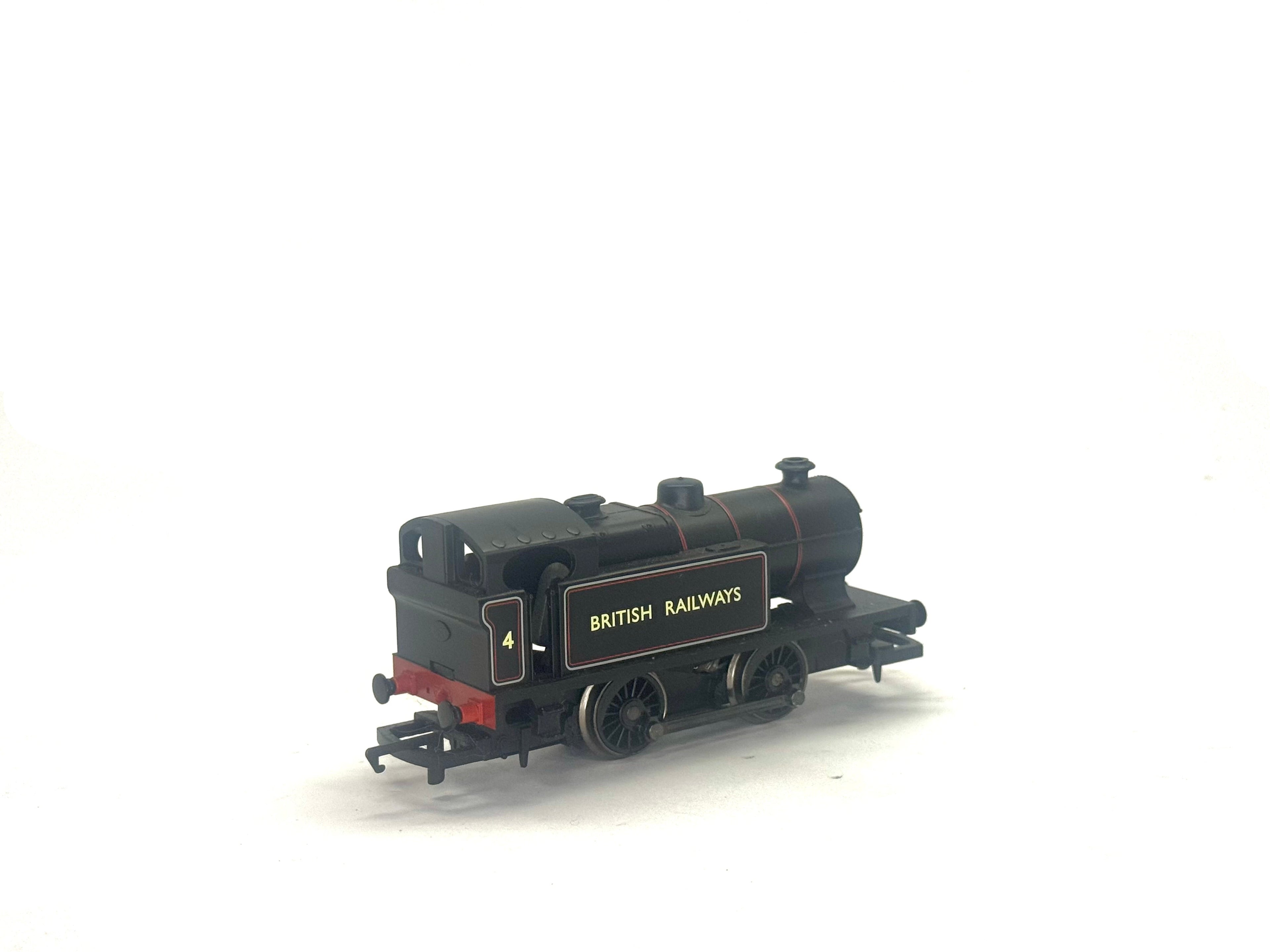 Hornby R2245 BR Black 0-4-0T Industrial Class D Loco 4 in BR lined black