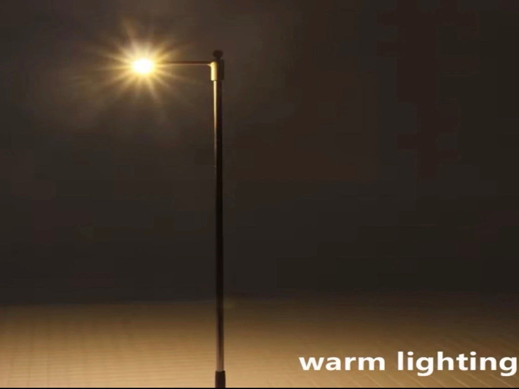 RJB Models OO gauge modern grey lamp posts 2 pack 3V model railway lighting