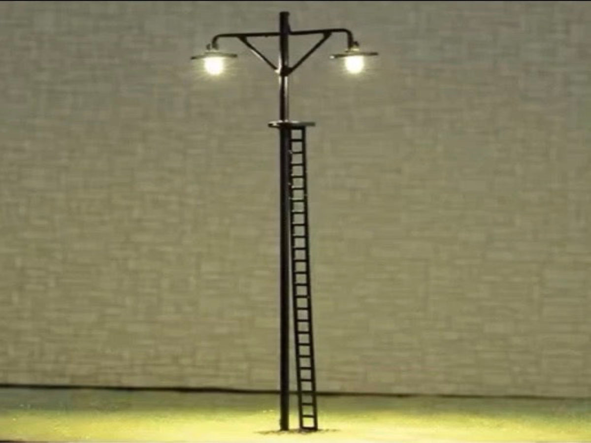 RJB Models OO gauge grey yard lamp posts 4 pack 3V model railway lighting