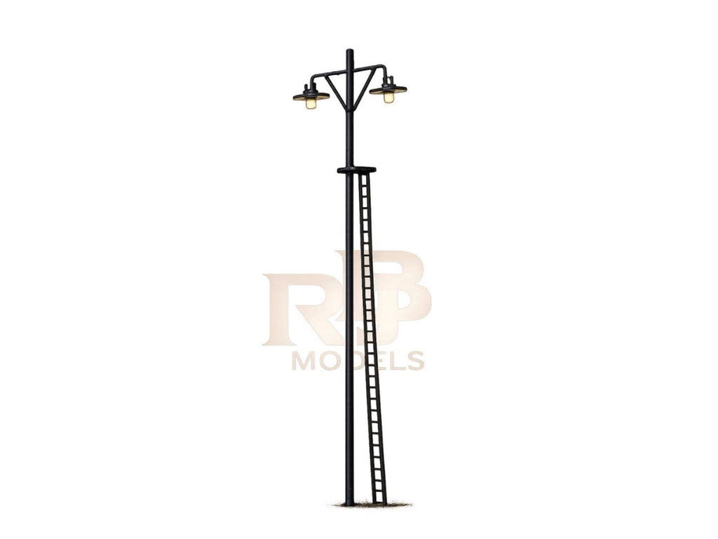 RJB Models OO gauge grey yard lamp posts 4 pack 3V model railway lighting