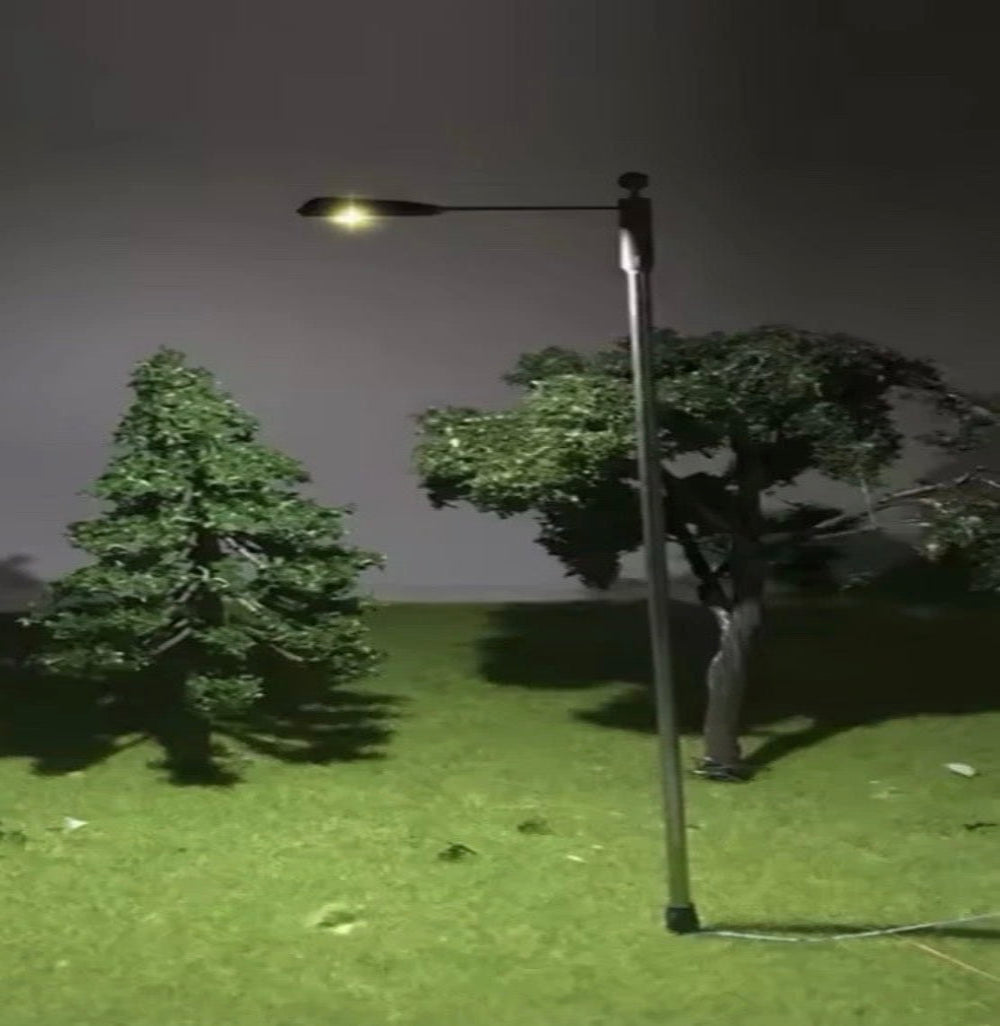 RJB Models N gauge modern grey lamp posts 2 pack 3V model railway lighting