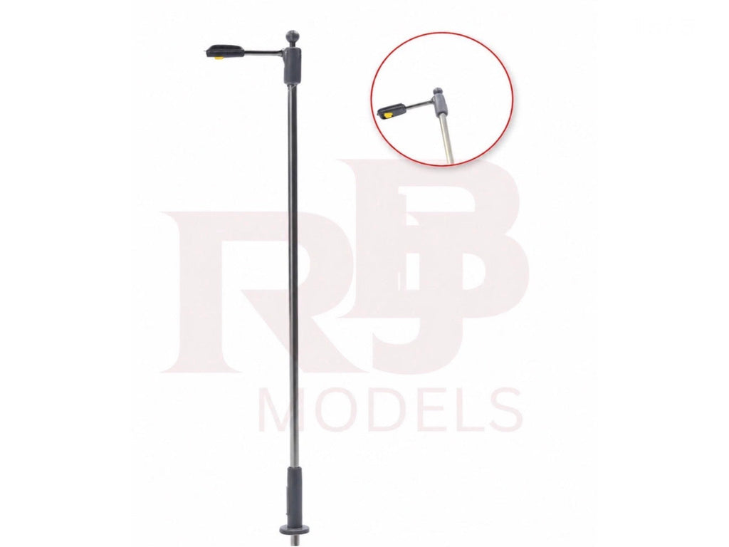 RJB Models N gauge modern grey lamp posts 2 pack 3V model railway lighting