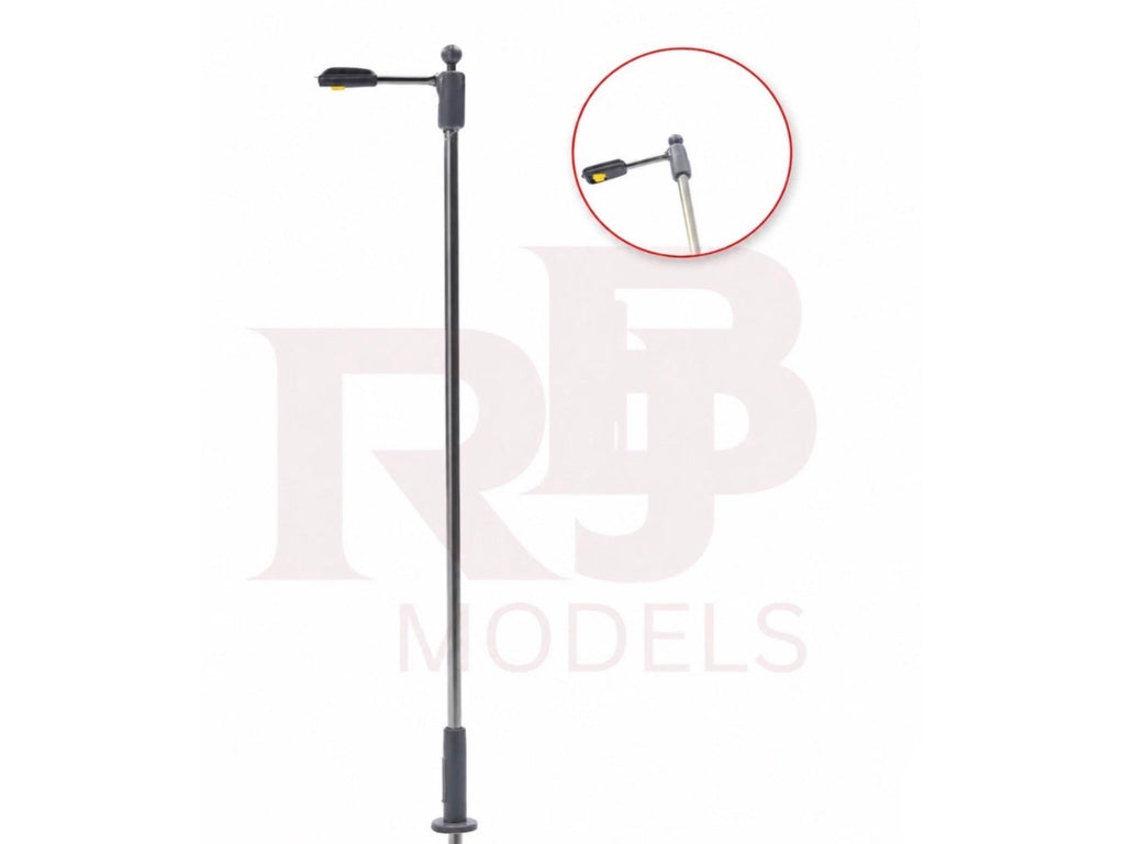 RJB Models TT gauge modern grey lamp posts 2 pack 3V model railway lighting