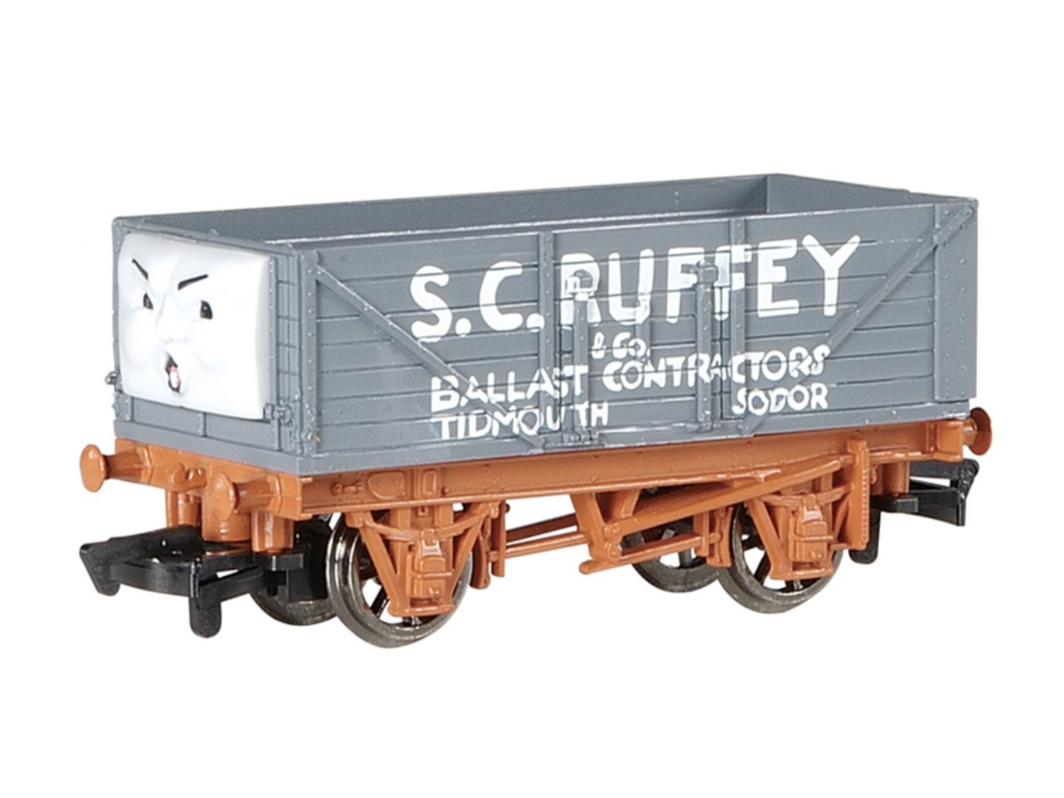 A Thomas the Tank Engine themed wagon, specifically 'S.C.Ruffey'