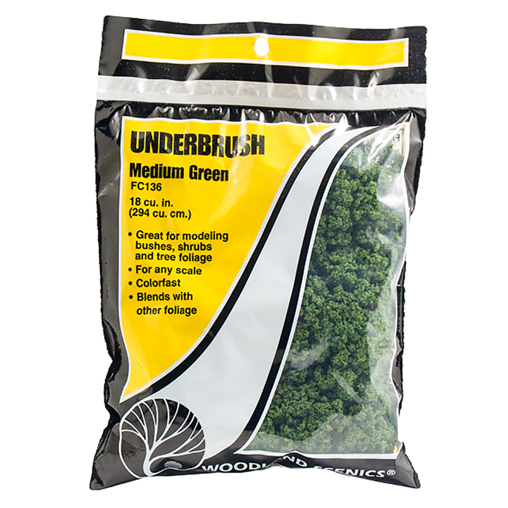 Woodland Scenics Medium Green Underbrush (Bag)