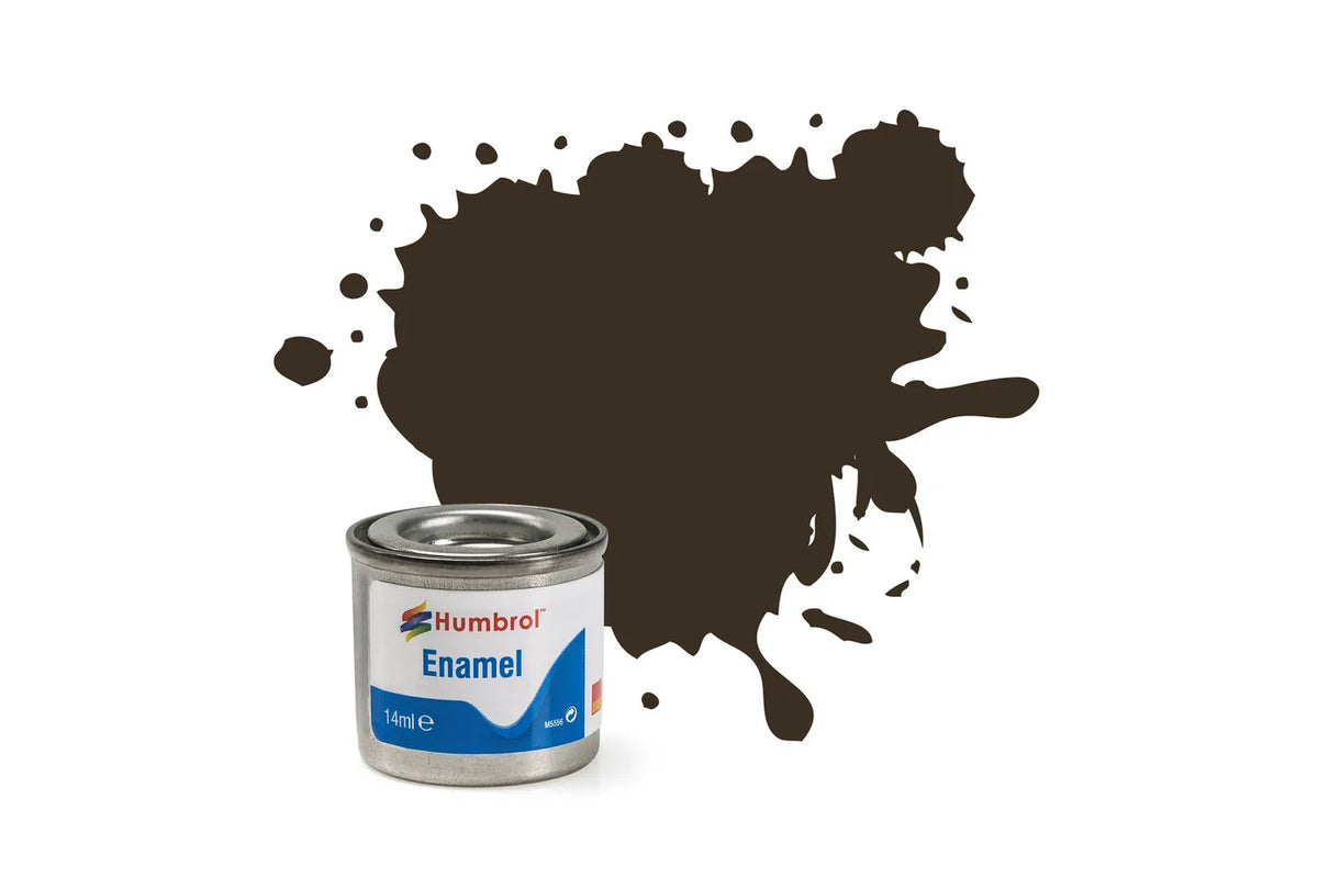 Humbrol AA0117 10 Service Brown Gloss Enamel Paint 14ml pot.